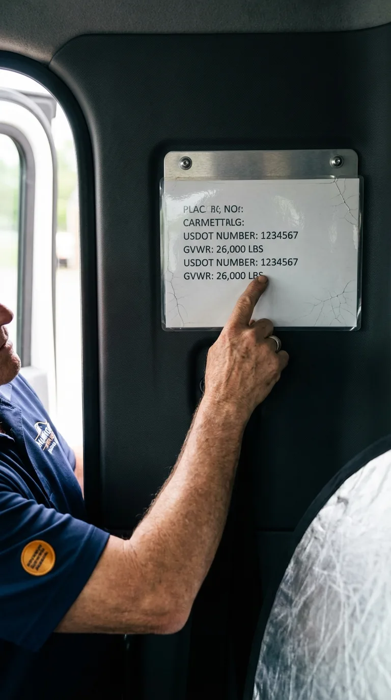 USDOT licensing placard verification in Jersey City